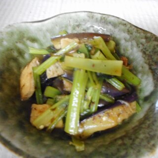 小松菜とナスの炒め煮